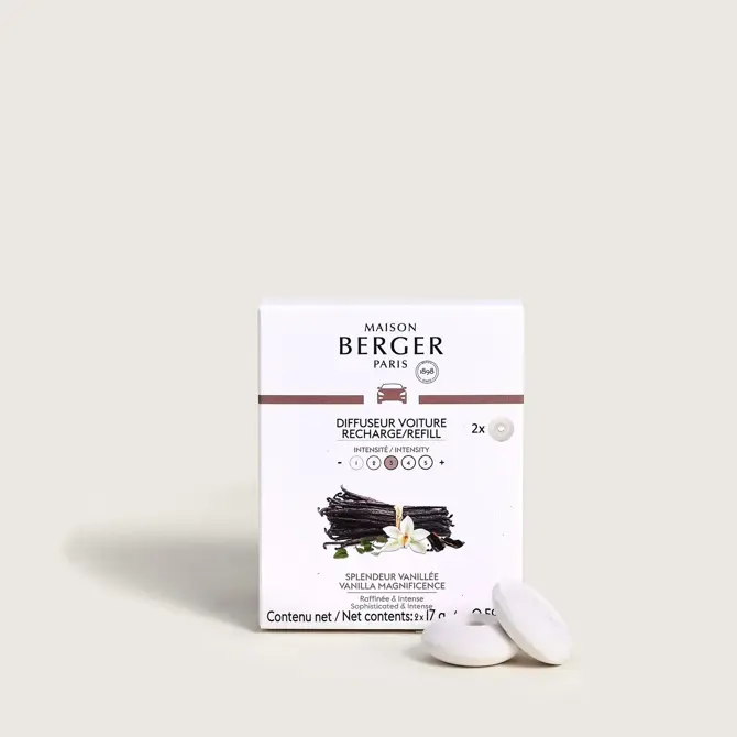 2 Recharges Diffuseur Voiture Vanille de Madagascar, lampe berger, tuincentrumoutlet.com