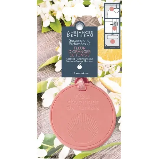 2 SUSPENSIONS PARFUMEES FLEUR D'ORANGER DE TUNISIE AD24, lampe berger, tuincentrumoutlet.com