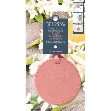 2 SUSPENSIONS PARFUMEES FLEUR D'ORANGER DE TUNISIE AD24, lampe berger, tuincentrumoutlet.com