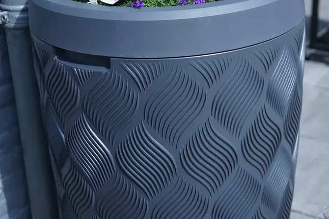 2in1 regenton delta 240l antraciet patroon, Meuwissen Agro, tuincentrumoutlet