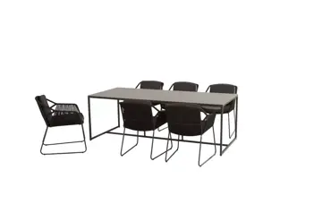 Accor tuinset antraciet met Quatro tafel - afbeelding 2