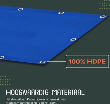 AFDEKZEIL BLAUW  2 x 3 MTR 80 GR/M², Verbo, tuincentrumoutelt.com