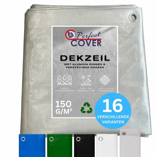 AFDEKZEIL TRANSPARANT  4 x 6 MTR 150 GR/M², Verbo, Tuincentrumoutlet.com