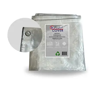 AFDEKZEIL TRANSPARANT  ring 4 x 6 MTR 150 GR/M², Verbo, Tuincentrumoutlet.com