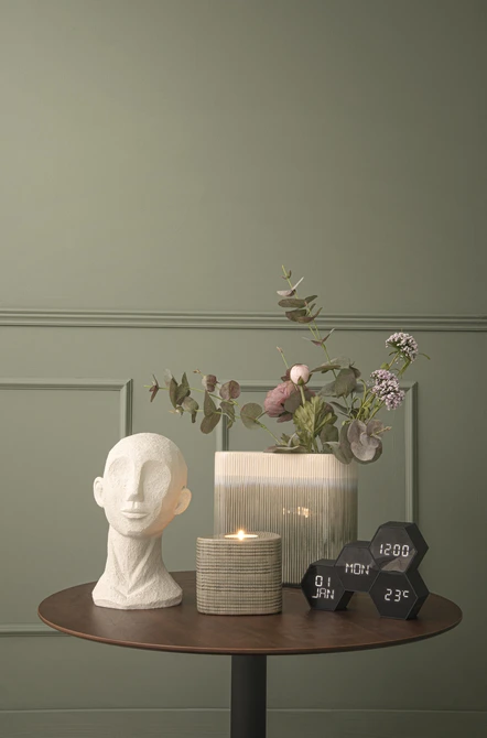 Alarm clock Six in the Mix rubberized black sfeer, present time, tuincentrumoutlet.com