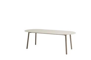 Alba dining table ceramic oyster mocca 220 x 100 cm h75cm, 4SO, tuincentrumoutlet.com