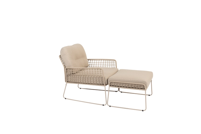 Albano loungestoel met voetenbank, 4 Seasons Outdoor, tuincentrumoutlet