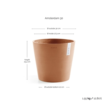 Amsterdam 30 Terra afmetingen, Ecopots, tuincentrumoutlet.com
