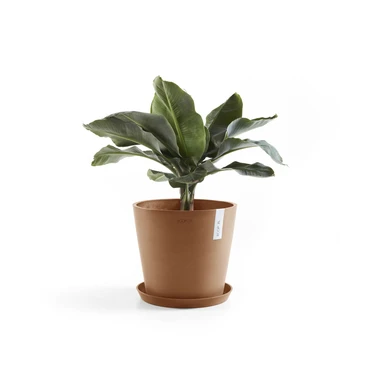 Amsterdam 30 Terra sfeer met onderschotel, Ecopots, tuincentrumoutlet.com