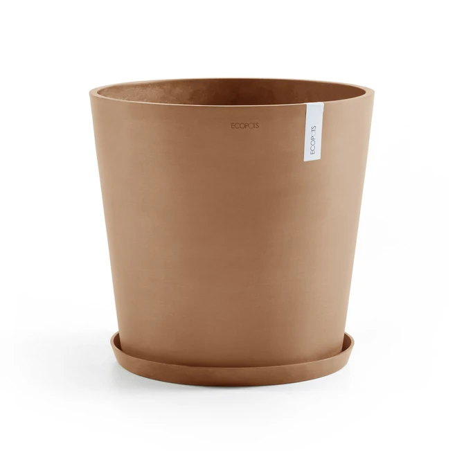 Amsterdam 50 Terra met onderschotel, Ecopots, tuincentrumoutlet.com