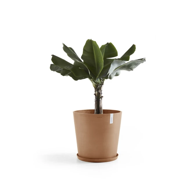 Amsterdam 60 Terra sfeer met onderschotel, Ecopots, tuincentrumoutlet.com