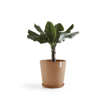 Amsterdam 60 Terra sfeer met onderschotel, Ecopots, tuincentrumoutlet.com
