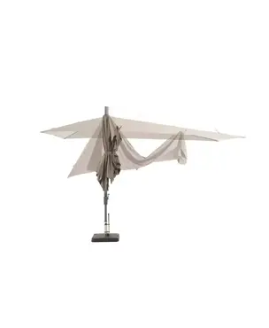 Asymetrique 360x220 grijs met verrijdbare 60kg voet parasol inklappen, Madison, tuincentrumoutlet