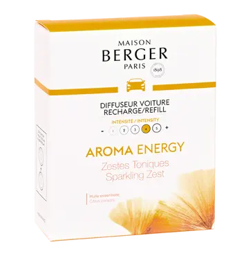 Autoparfum navulling 2 stuks Energy - Zestes toniques / Sparkling zest