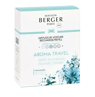 Autoparfum navulling 2 stuks Travel - Jardin Aromatique / Aromatic Garden, lampe berger, tuincentrumoutlet.com