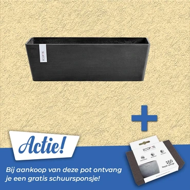 Bak bruges l45b17h17cm donkergrijs actie, Ecopots, tuincentrumoutlet.com