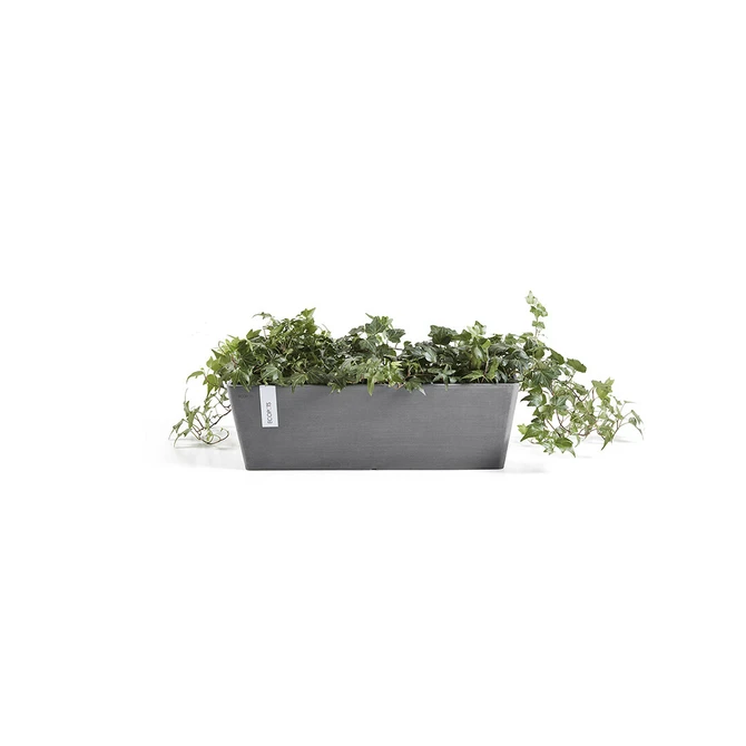Bak bruges l45b17h17cm grijs met plant, Ecopots, tuincentrumoutlet.com