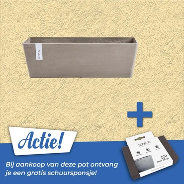 Bak bruges l45b17h17cm taupe actie, Ecopots, tuincentrumoutlet.com