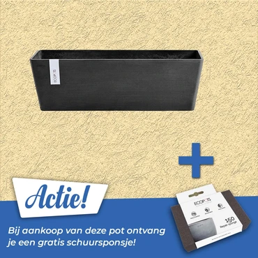 Bak bruges l65b17cm donkergrijs actie, Ecopots, tuincentrumoutlet.com