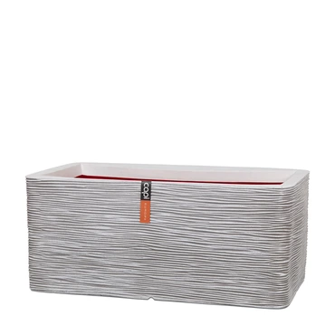 Planter rectangle Rib NL 73x39x32 ivory, Capi Europe, tuincentrumoutlet