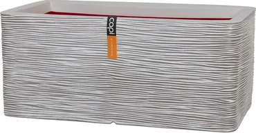Planter rectangle Rib NL 73x39x32 ivory, Capi Europe, tuincentrumoutlet