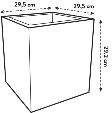 Bak vivo next l30cm grijs afmetingen, Elho, tuincentrumoutlet