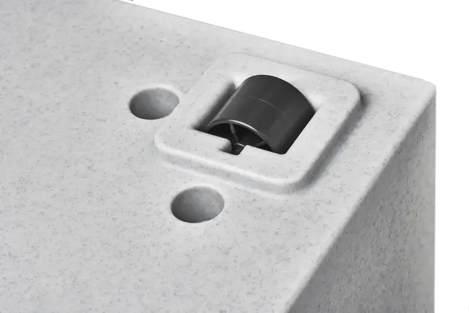 Bak vivo next l60cm grijs detail wiel, Elho, tuincentrumoutlet