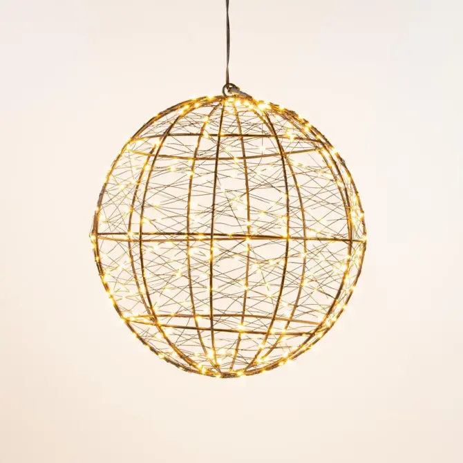 Bal metaal 300led fl. d25cm cw - afbeelding 1