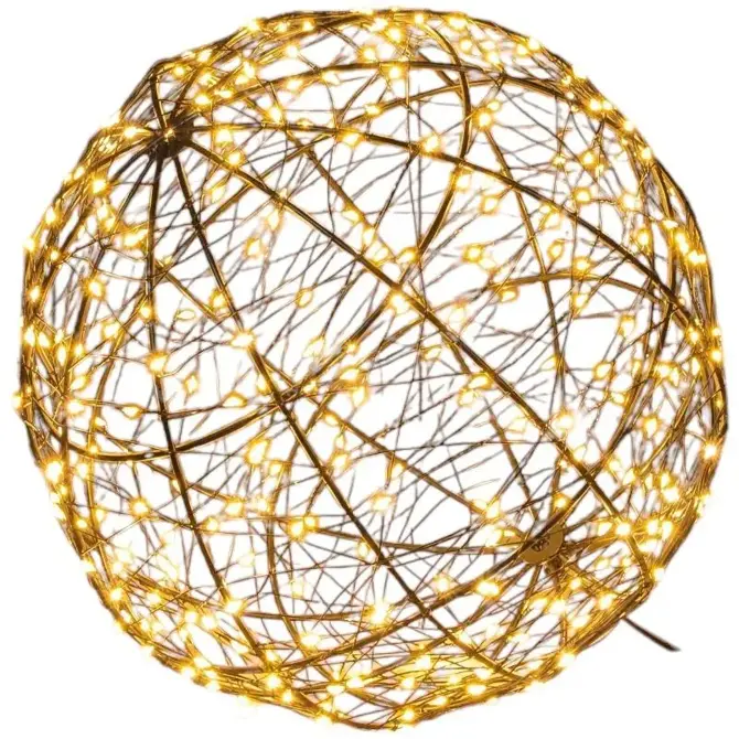 Bal metaal 300led fl. d25cm cw - afbeelding 3