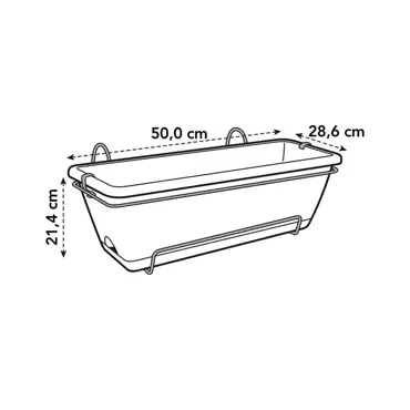 barcelona allin1 50cm antraciet omschrijving, elho, tuincentrumoutlet