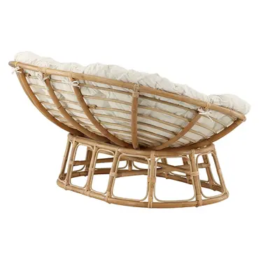 Bank Mamasan Rotan Bruin 180x110cm achter, Van der Leeden, Tuincentrumoulet.com