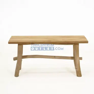 Bank teak 98x38h40cm naturel, Van der Leeden, tuincentrumoutlet.com
