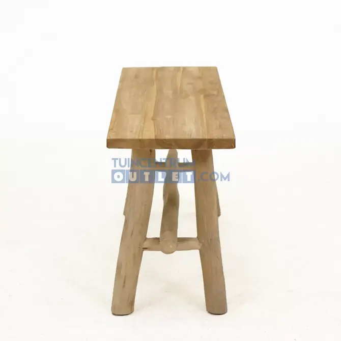 Bank teak l100b31h48cm zij, van der leeden, tuincentrum outlet