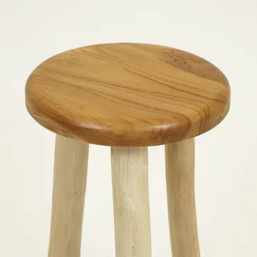 Barkruk - teak - afbeelding 2