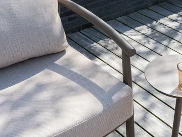 Barolo 3 seater SET terre: bench+ 2x living chair detail, 4 Seasons Outdoor, tuincentrumoutlet.com