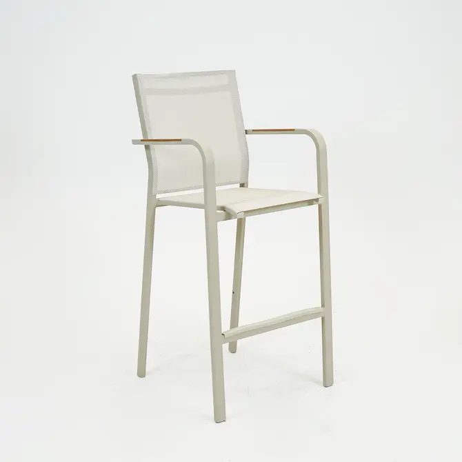 Barset Eos met 4x barstoel Quenza crème bartafel, Vita tuinmeubelen, Tuincentrumoutlet.com