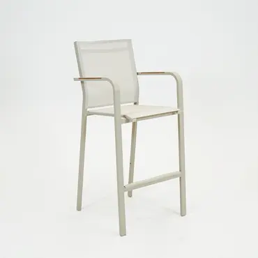 Barset Eos met 4x barstoel Quenza crème bartafel, Vita tuinmeubelen, Tuincentrumoutlet.com