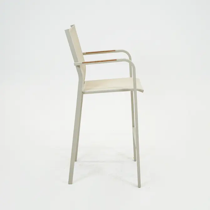 Barstoel Quenza stapelbaar creme heat zijkant, Vita, Tuincentrumoutlet.com