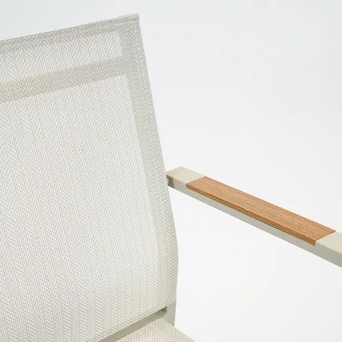 Barstoel Quenza stapelbaar creme heat detail hout, Vita, Tuincentrumoutlet.com