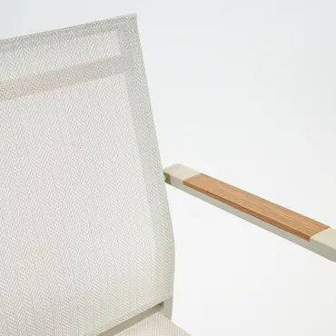 Barstoel Quenza stapelbaar creme heat detail hout, Vita, Tuincentrumoutlet.com