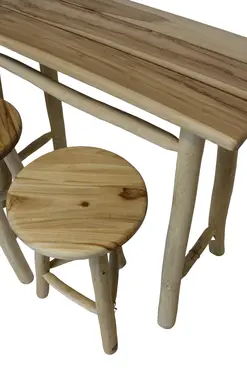 Bartafel m/krukken teak s3 - afbeelding 2