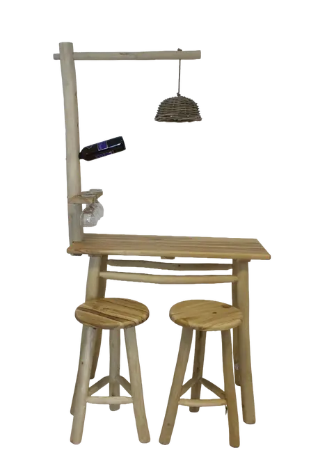 Bartafel m/krukken teak s3 - afbeelding 5