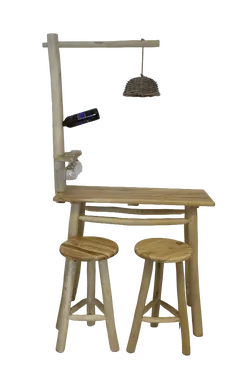 Bartafel m/krukken teak s3 - afbeelding 5