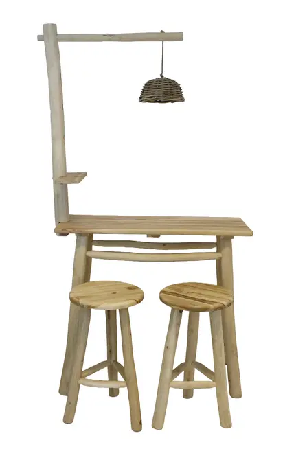 Bartafel teak 100x40x90cm - afbeelding 1