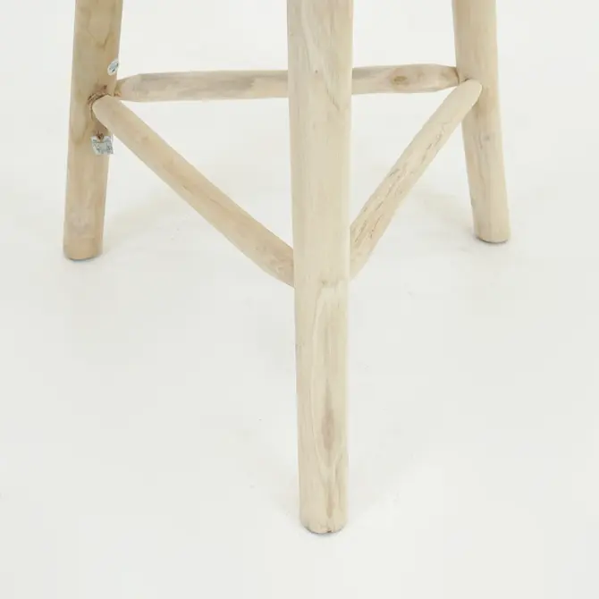 Bartafel Teak Naturel d90h110cm - outdoor, Van der Leeden, Tuincentrumoutlet.com