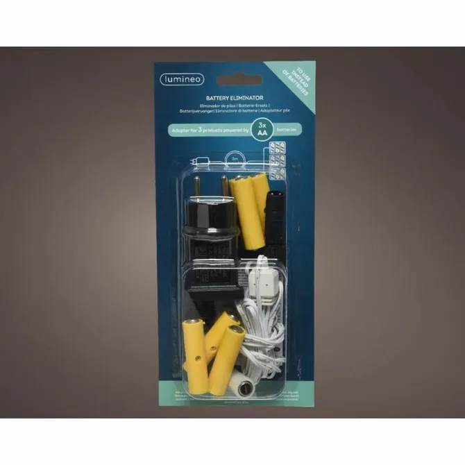 Batterij vervanger 3x 3x aa wit, Lumineo, Tuincentrum Outlet