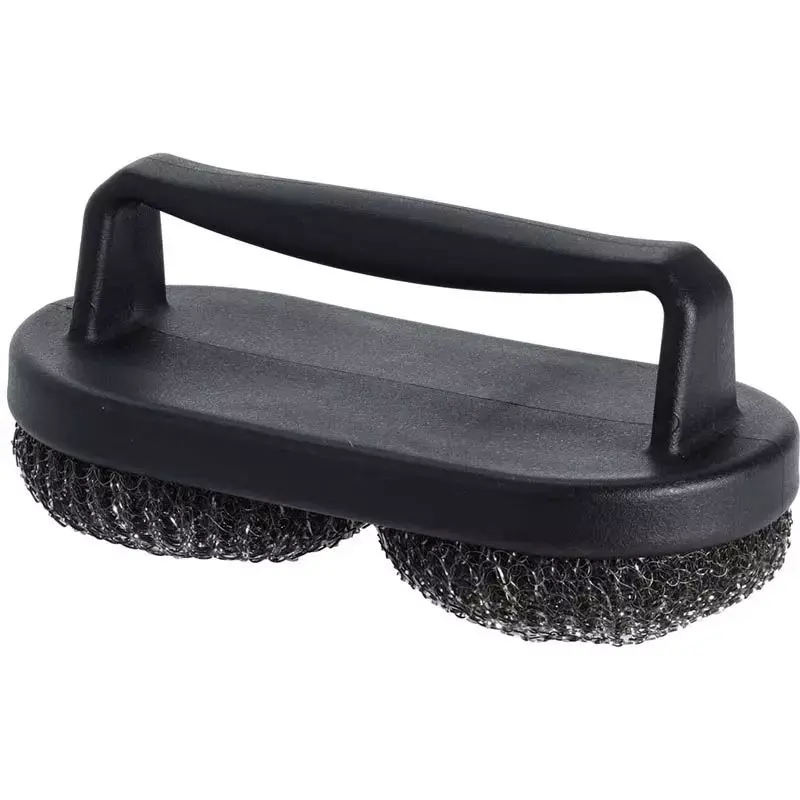 BBQ BORSTEL MET HANDVAT 2STUKS DIA 9CM. 19.5X9.5CM ELK. afbeelding