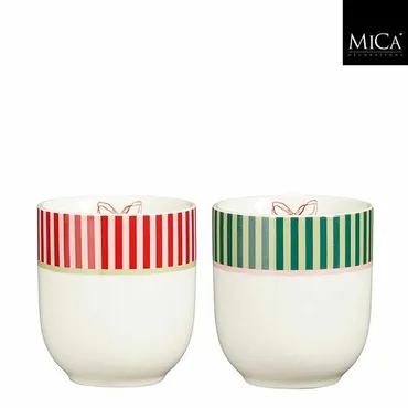 Beker sofia set d8h9cm groen 4st, Mica Decorations, tuincentrumoutlet.com