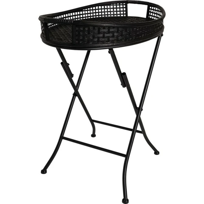 Bijzettafel levi l55b38h62cm zwart, Lesli living, tuincentrumoutlet