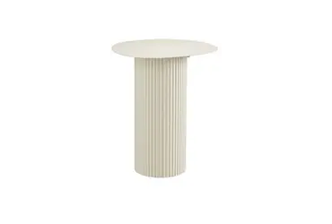 Bijzettafel lux d40h50cm off white, Mica Decorations, tuincentrumoutlet.com